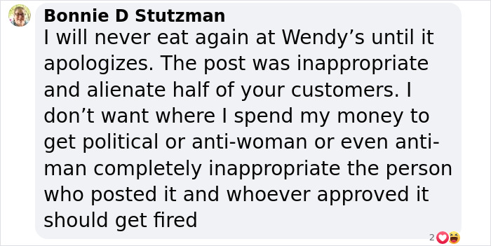 Customer expresses frustration with Wendy's over Katy Perry remark, demanding an apology and calling post inappropriate. Customer expresses frustration with Wendy's over Katy Perry remark, demanding an apology and calling post inappropriate.