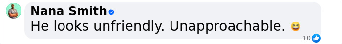 Comment by Nana Smith expressing opinion with a laughing emoji reaction. Comment by Nana Smith expressing opinion with a laughing emoji reaction.