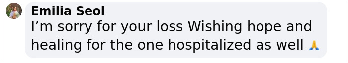 Emilia Seol's message offering condolences and healing after cryotherapy incident. Emilia Seol's message offering condolences and healing after cryotherapy incident.