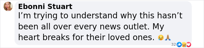 Comment questioning media coverage of the New England serial assassination horror, expressing heartbreak over victims. Comment questioning media coverage of the New England serial assassination horror, expressing heartbreak over victims.