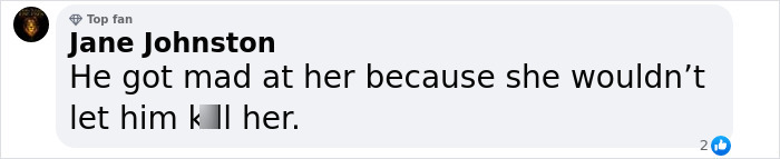 Jane Johnston's comment on alleged doctor incident involving wife and cliff.