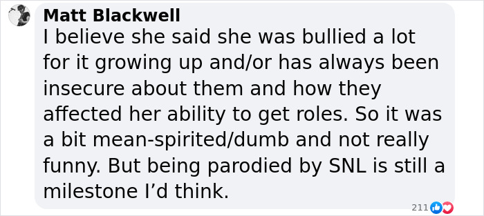 Matt Blackwell comment on Aimee Lou Wood's statement about SNL parody, discussing its impact on her. Matt Blackwell comment on Aimee Lou Wood's statement about SNL parody, discussing its impact on her.