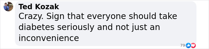 Text message highlighting the importance of taking diabetes seriously. Text message highlighting the importance of taking diabetes seriously.