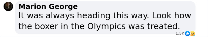 Comment expressing concern over treatment of cisgender women. Comment expressing concern over treatment of cisgender women.