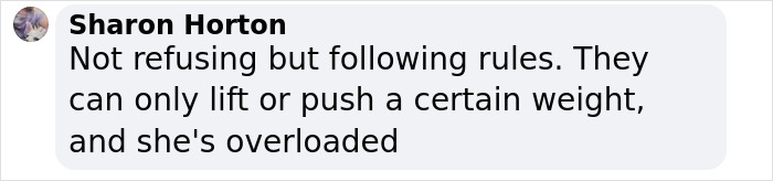 Comment discussing airport wheelchair rules for plus-sized passengers and weight limits. Comment discussing airport wheelchair rules for plus-sized passengers and weight limits.