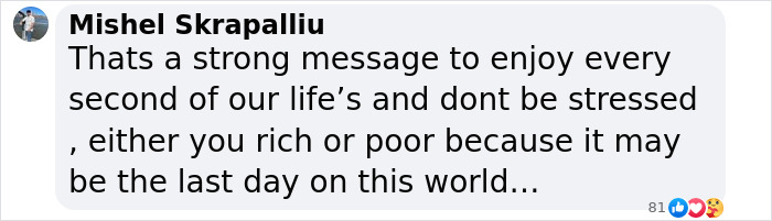 Comment discussing life perspective, highlighting importance of cherishing every moment after NYC helicopter crash. Comment discussing life perspective, highlighting importance of cherishing every moment after NYC helicopter crash.