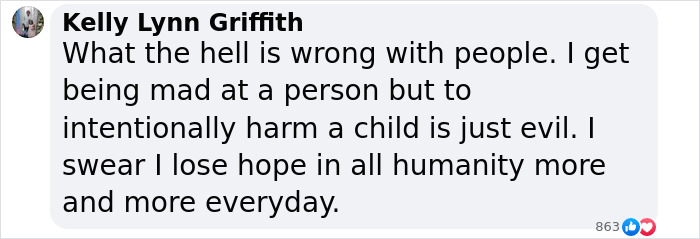Comment expressing outrage over alleged poisoning incident targeting children. Comment expressing outrage over alleged poisoning incident targeting children.
