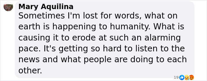 Comment expressing concern about humanity's alarming issues after poisoned gifts incident. Comment expressing concern about humanity's alarming issues after poisoned gifts incident.
