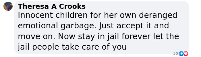 Comment criticizing woman's alleged use of "poisoned Easter gifts" on ex's family. Comment criticizing woman's alleged use of "poisoned Easter gifts" on ex's family.