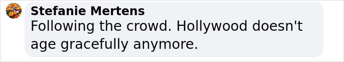Comment discussing Nicole Kidman's transformation and Hollywood aging trends. Comment discussing Nicole Kidman's transformation and Hollywood aging trends.