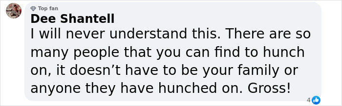 Comment by Dee Shantell reacting to film legend's relationship news, expressing disbelief and disapproval. Comment by Dee Shantell reacting to film legend's relationship news, expressing disbelief and disapproval.