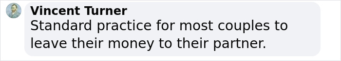 Commentary on couples handling finances, mentioning leaving money to a partner. Commentary on couples handling finances, mentioning leaving money to a partner.