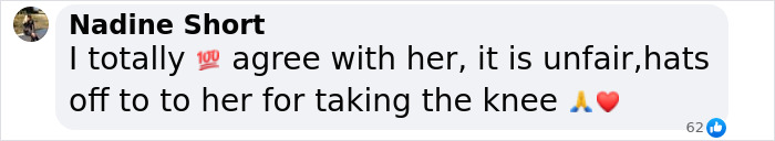 Comment supporting female athlete who refused trans competition. Comment supporting female athlete who refused trans competition.