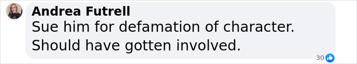Comment by Andrea Futrell on a rumor, discussing defamation related to a student's life. Comment by Andrea Futrell on a rumor, discussing defamation related to a student's life.