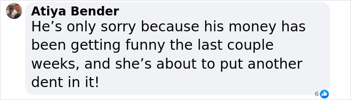 Screenshot of a comment questioning Dave Portnoy's apology motivations related to financial issues. Screenshot of a comment questioning Dave Portnoy's apology motivations related to financial issues.