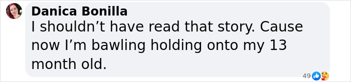 Comment on a tragic mirror accident story, expressing emotional reaction while holding a 13-month-old child. Comment on a tragic mirror accident story, expressing emotional reaction while holding a 13-month-old child.