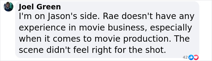 Comment supporting Jason Momoa in a discussion about a cut Minecraft scene. Comment supporting Jason Momoa in a discussion about a cut Minecraft scene.