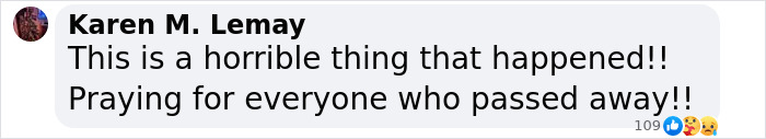 Comment expressing sympathy related to Hudson River crash tragedy. Comment expressing sympathy related to Hudson River crash tragedy.