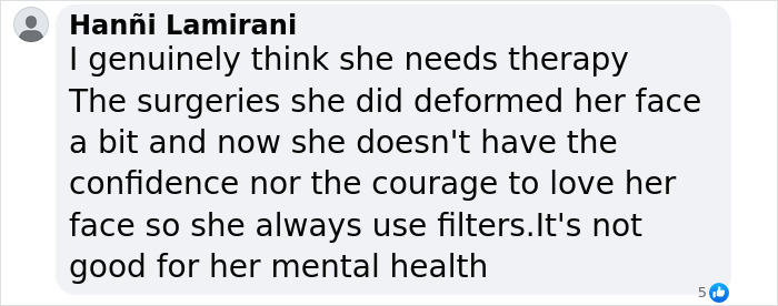 Comment on K-Pop star's transformation and surgery rumors, discussing mental health and therapy needs. Comment on K-Pop star's transformation and surgery rumors, discussing mental health and therapy needs.