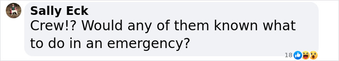 Comment questioning crew's emergency preparedness related to Blue Origin space trip. Comment questioning crew's emergency preparedness related to Blue Origin space trip.