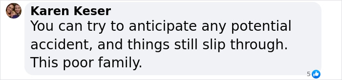 Message showing sympathy for a family after a tragic accident involving a parenting influencer's child. Message showing sympathy for a family after a tragic accident involving a parenting influencer's child.