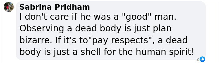 Social media comment expressing views on Pope Francis' open casket causing mixed reactions. Social media comment expressing views on Pope Francis' open casket causing mixed reactions.
