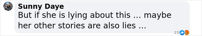 Comment questioning credibility of Prince Andrew's accuser, suggesting potential falsehoods. Comment questioning credibility of Prince Andrew's accuser, suggesting potential falsehoods.