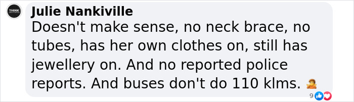 Comment questioning the validity of claims related to Prince Andrew's accuser, mentioning lack of neck brace and police reports. Comment questioning the validity of claims related to Prince Andrew's accuser, mentioning lack of neck brace and police reports.