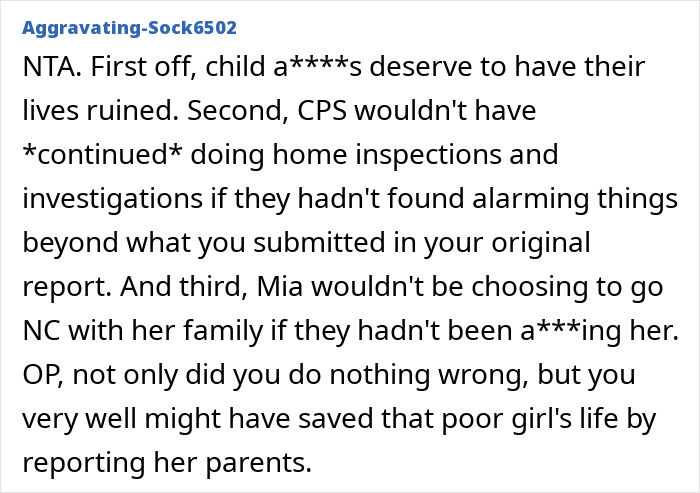 Online comment discusses CPS involvement after eating disorder concerns. Online comment discusses CPS involvement after eating disorder concerns.