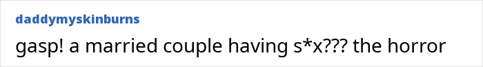 Text comment reacting to a public figure's intimate revelation with humor and surprise. Text comment reacting to a public figure's intimate revelation with humor and surprise.
