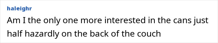 Comment about cans on a couch related to Selena Gomez and Benny Blanco's intimate life. Comment about cans on a couch related to Selena Gomez and Benny Blanco's intimate life.