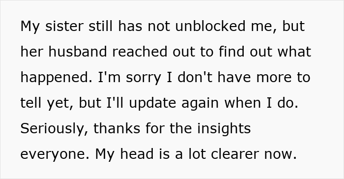 Text message discussing family drama and updates after damages. Text message discussing family drama and updates after damages.