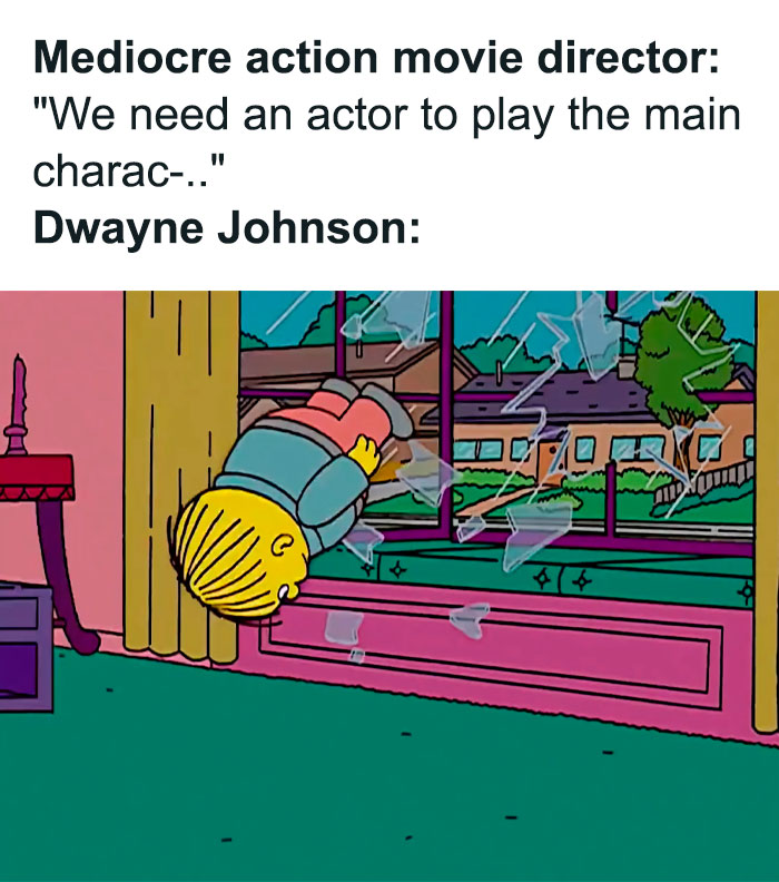 A The Rock meme with four panels, featuring Dwayne "The Rock" Johnson. The top panel shows The Rock’s face overlaid on a dark figure with the caption, "I fear no man." The bottom row has three images: The Rock smiling, a stack of blank papers, and The Rock looking confused. The text reads, "But that thing... it scares me," humorously implying that The Rock is unfazed by anything except blank papers, poking fun at the idea of him being intimidated by something unexpectedly mundane.