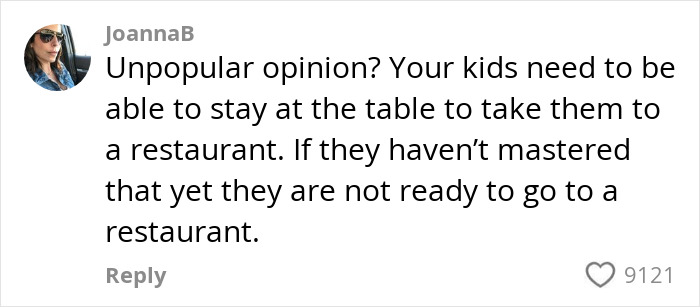 Comment on restaurant etiquette for kids needing table manners. Comment on restaurant etiquette for kids needing table manners.