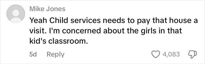 Comment addressing misogynistic remark by a 9-year-old boy, suggesting concern and child services involvement. Comment addressing misogynistic remark by a 9-year-old boy, suggesting concern and child services involvement.