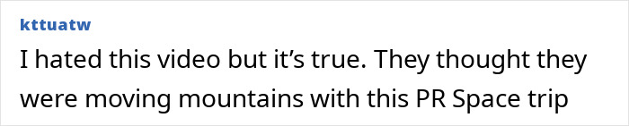 Comment on video satirizing Katy Perry's Blue Origin flight, critiquing public reaction expectations. Comment on video satirizing Katy Perry's Blue Origin flight, critiquing public reaction expectations.
