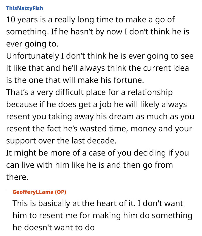 Discussion on husband’s false promises and the wife's frustration after ten years, focusing on job issues and relationship strain. Discussion on husband’s false promises and the wife's frustration after ten years, focusing on job issues and relationship strain.