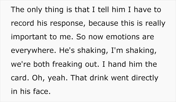 Text describing a woman's emotional encounter revealing a boyfriend's infidelity, resulting in a dramatic response. Text describing a woman's emotional encounter revealing a boyfriend's infidelity, resulting in a dramatic response.