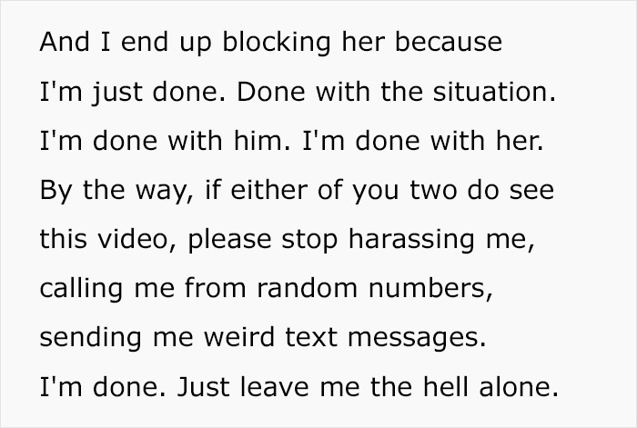 Text expressing frustration after pregnancy results reveal infidelity: "I'm done with the situation. Text expressing frustration after pregnancy results reveal infidelity: "I'm done with the situation.