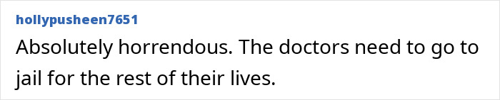 Comment criticizing fertility fraud, calling for doctors' imprisonment. Comment criticizing fertility fraud, calling for doctors' imprisonment.