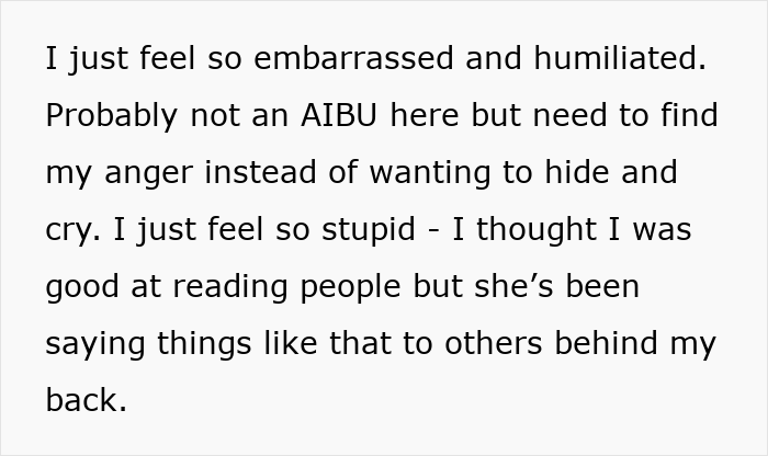 Embarrassed woman reflects on accidental nasty text about her weight, feeling humiliated and deceived. Embarrassed woman reflects on accidental nasty text about her weight, feeling humiliated and deceived.
