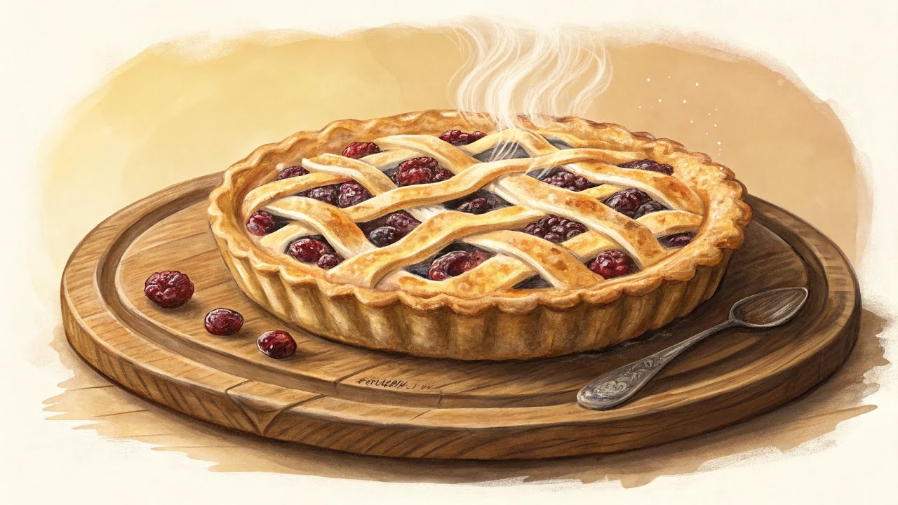 Delicate Homemade Pie With Raisins