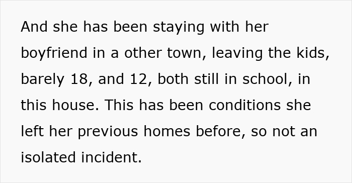 Neglectful mom choosing boyfriend over kids, children left in filth, sister contacting authorities due to neglectful conditions.