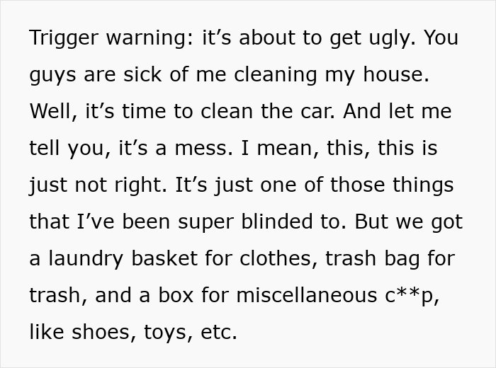 &ldquo;Trigger Warning&rdquo;: Mom Films Herself Cleaning Her Car, Receives Backlash