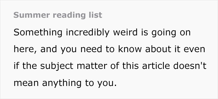 Text block about a summer reading list highlighting unusual issues with the 2025 summer reading list runs. Text block about a summer reading list highlighting unusual issues with the 2025 summer reading list runs.
