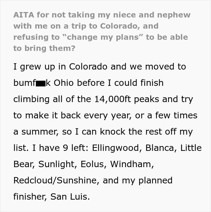 Guy Refuses To Change Travel Plans To Accommodate Brother’s Kids, Family Drama Ensues Guy Refuses To Change Travel Plans To Accommodate Brother’s Kids, Family Drama Ensues