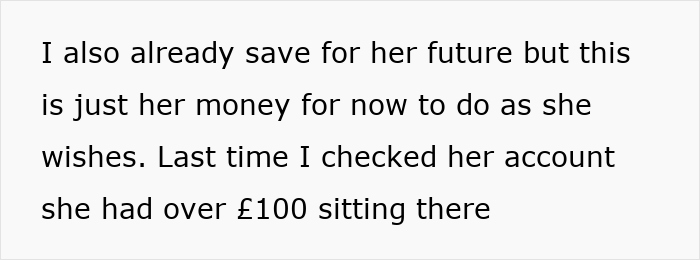 Text about a child’s money savings in a bank account amid jealous grandparents concerned about generosity. Text about a child’s money savings in a bank account amid jealous grandparents concerned about generosity.