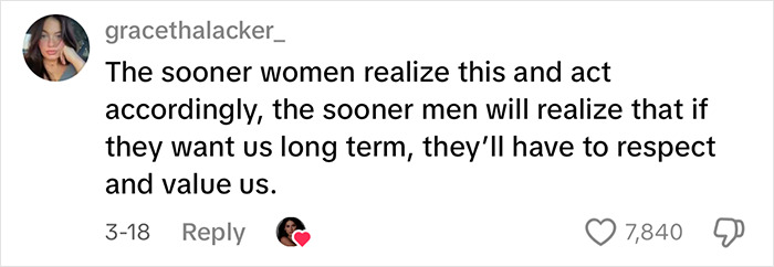 Screenshot of a social media comment praising a woman urging others not to get married right now in a viral post. Screenshot of a social media comment praising a woman urging others not to get married right now in a viral post.