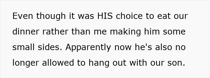 Text excerpt discussing teen son’s choice to eat meat despite parents forcing vegan diet and resulting family conflict. Text excerpt discussing teen son’s choice to eat meat despite parents forcing vegan diet and resulting family conflict.