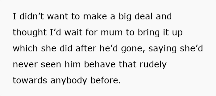 Text excerpt showing a daughter’s concern over red flags during mom’s new romance visit and support in grief.